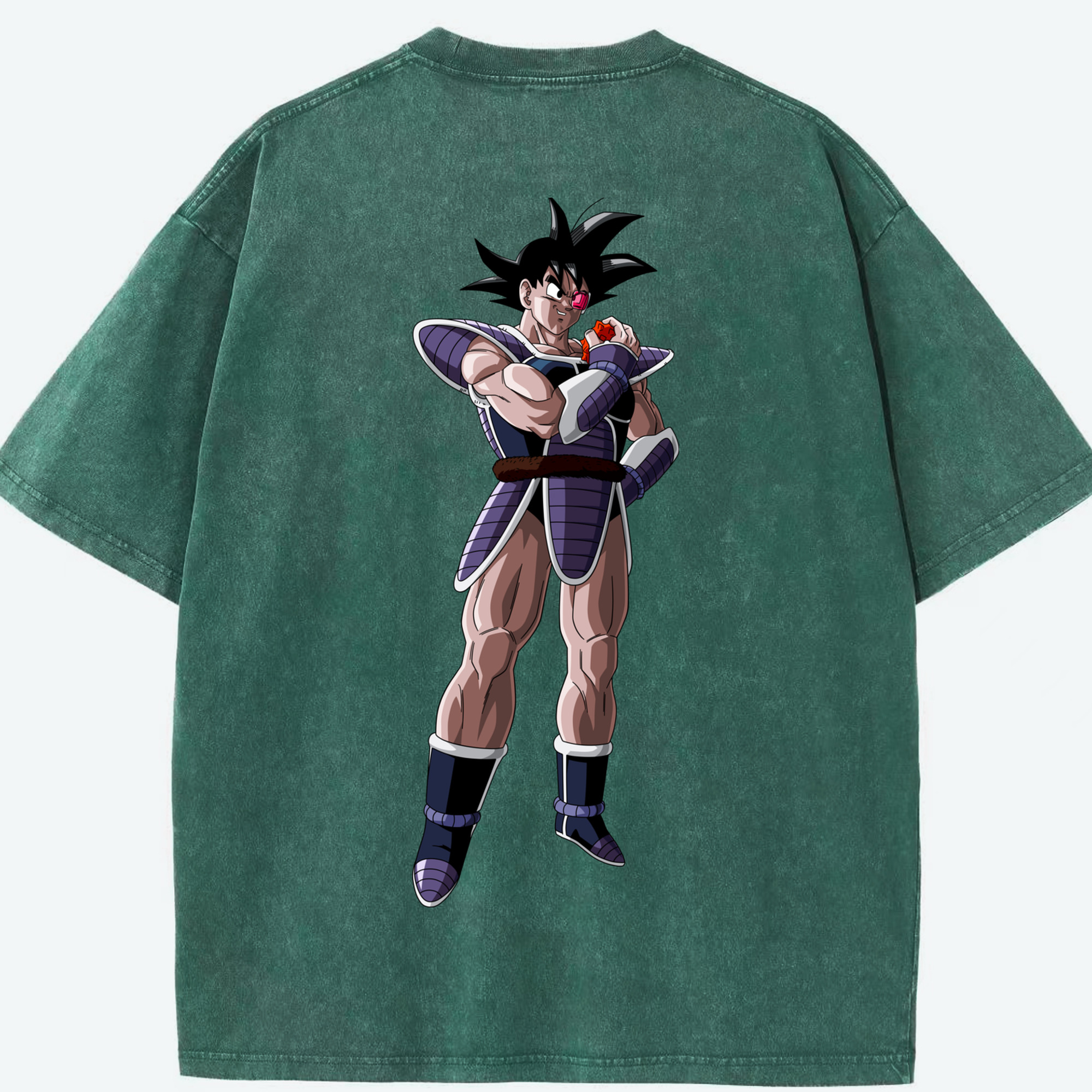 （画像用） ドラゴンボール 孫悟空（そん ごくう）Son Goku カカロット DRAGON BALL Kakarotto 綿100% ヴィンテージ風 半袖Tシャツ（背面プリント）